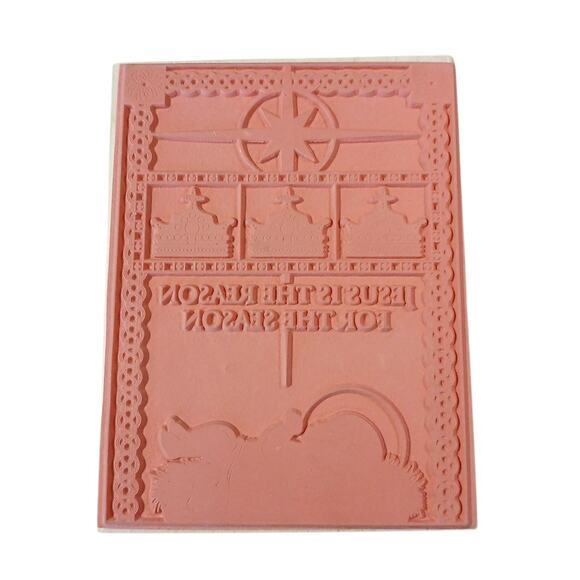 Christmas Nativity Rubber Stamp Inkadinkado 95633y +Jesus Is The Reason OR1016 - Picture 6 of 8